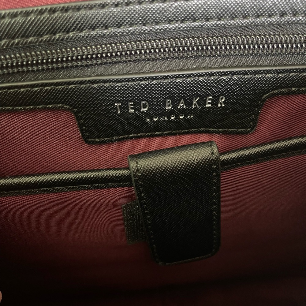 Ted Baker Document Bag in Black 14x11x3" Tablet Sleeve, Pockets, Trolley Sleeve - Picture 7 of 13